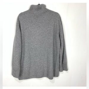 Vince cashmere mock turtleneck sweater gray large